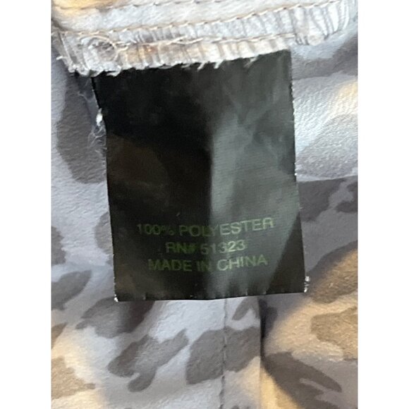 Cynthia Steffe Gray Animal Print V Neck Long Sleeve Blouse Top Small - Picture 7 of 8